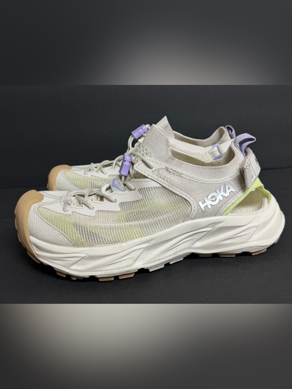 Hoka One One, Hopara 2 Hiking Sandals Alabaster/Snow Women's 6.5B WORN ONCE